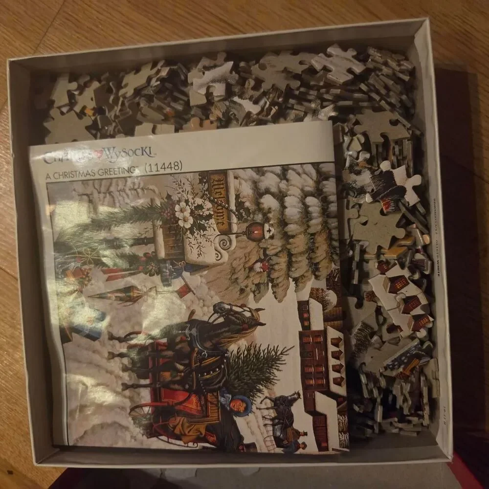 Charles Wysocki Holiday Collection 1000 Piece Puzzle – Fox Briar Farms Inn